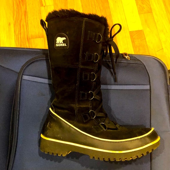 Sorel suede winter boot fur lined size 8.5 - Picture 1 of 5